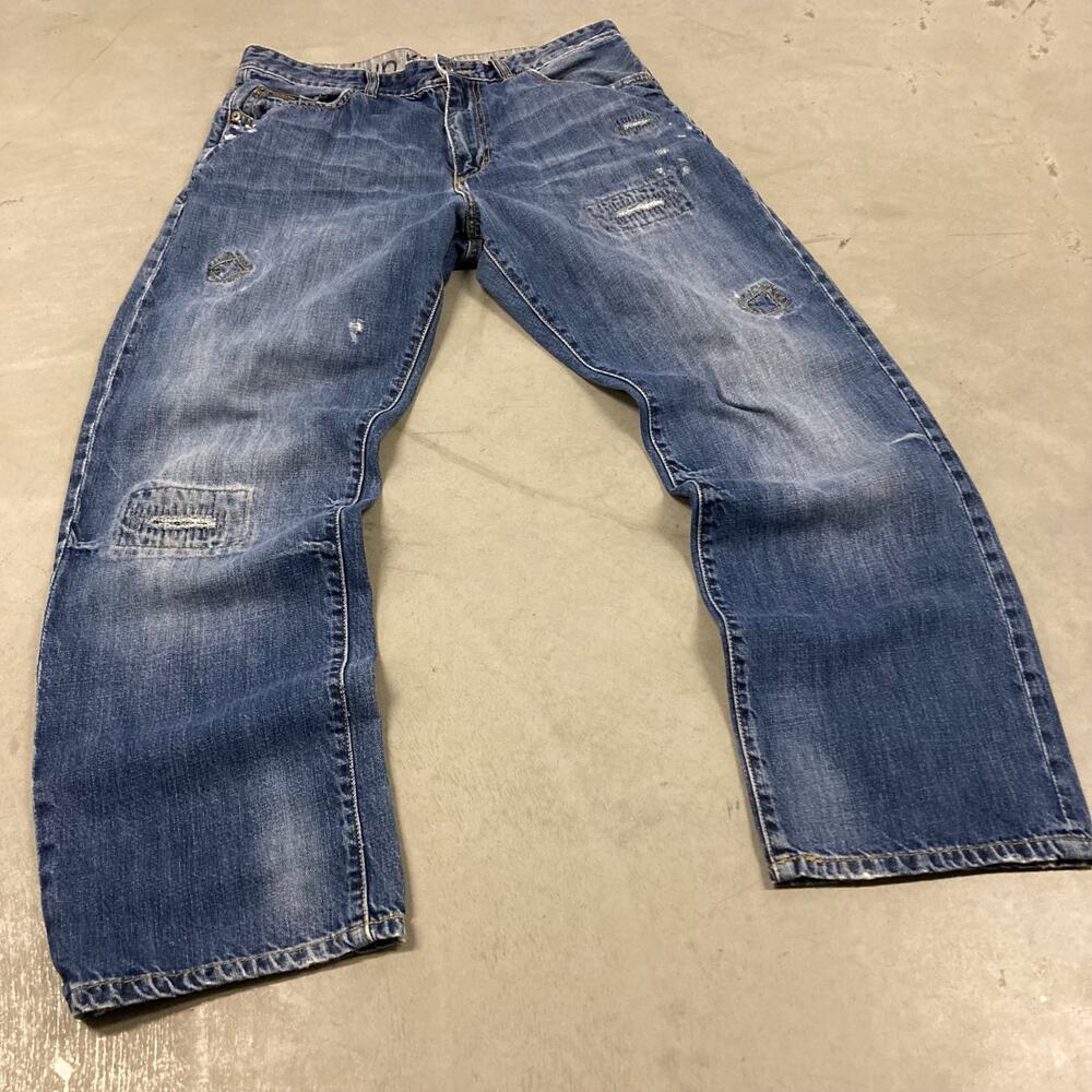 Y2K relaxed Calvin Klein patchwork Jeans 33x29